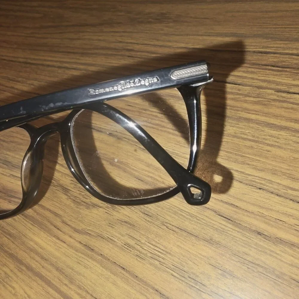 Ermenegildo Zegna Brown VZ3671N 49-20-140 RX Logo Eyeglasses Frames Italy
